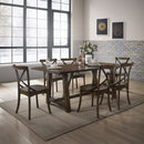 Kaelyn - Side Chair (Set of 2) - Dark Oak & Black Metal