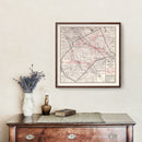 Vintage Map of Merced County, California 1935