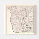 Vintage Map of Mendocino County, California 1935