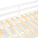 Twin Size Loft Bed with Desk, Wardrobes, 4 Drawers and 4 Shelves-White