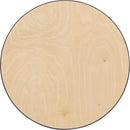 Natural Birch Wood Round Cocktail Table Adjustable