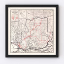 Vintage Map of Solano County, California 1935