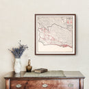 Vintage Map of Santa Barbara County, California 1935