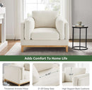 Beige 41.34 Inches Boucle Upholstered Accent Chair