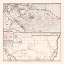 Vintage Map of Riverside County, California 1935
