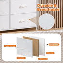 Fabric Dresser With Eight Compartment Bins WoodenTop
