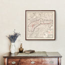 Vintage Map of Nevada County, California 1935