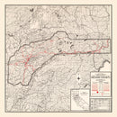 Vintage Map of Nevada County, California 1935