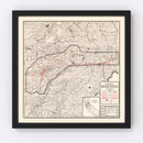 Vintage Map of Nevada County, California 1935