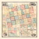Vintage Map of Piscataquis County, Maine 1858