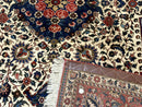 Persian Rug 7x10, Bakhtiari Saman Rug, Unique Design and Colors, Ivory Red Blue, Large Tribal Rug