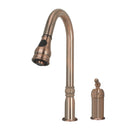 Copper Pull Out Kitchen Faucet with in-Deck Handle, Single Level Solid Brass Kitchen Sink Faucets with Pull Down Sprayer-AK97918