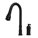 Copper Pull Out Kitchen Faucet with in-Deck Handle, Single Level Solid Brass Kitchen Sink Faucets with Pull Down Sprayer