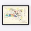 Vintage Map of Grandview Municipal airport, 1952
