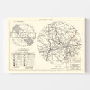 Vintage Map of the Greater Pittsburgh Airport Vicinity, 1951
