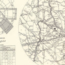 Vintage Map of the Greater Pittsburgh Airport Vicinity, 1951