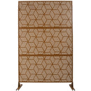 Outdoor & Indoor Privacy Screen Metal Privacy Screen 76' H×48' W, Freestanding Decorative Privacy Screen for Deck Balcony Patio, Privacy Fence Panels for Outside Lawn Garden PS116 BROWN
