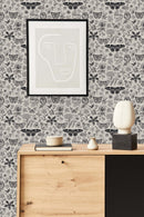 Graphic Flowers and Butterflies Wallpaper