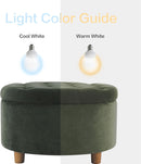 Handcrafted Loden Green Velvet Storage Ottoman 28In