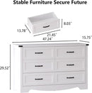 Six Drawer Dresser FortySevenInch Television Console