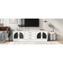 U-Can 68.9'' Modern Minimalist TV Stand for TVs up to 75 Inches, Entertainment Center Media Console Cabinet with Adjustable Shelves for Living room