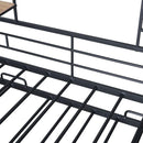 Twin Size Metal House Bed with Trundle, Black