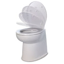 Jabsco Deluxe Flush 14" Straight Back 12V Raw Water Electric Marine Toilet w/Remote Rinse Pump  Soft Close Lid