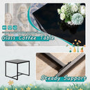 3 Piece Wicker Conversation Bistro Set Outdoor Patio Furniture Black Rattan Chairs Coffee Table For Garden Lawn Porch