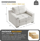 47 Inch Wide Ivory Upholstered Contemporary Armchair