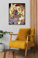 Needlepoint canvas for halfstitch without yarn The Young Girl (After Klimt) SE981.156 Seg De Paris Printed Tapestry Canvas