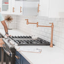 Copper Pot Filler Kitchen Faucet Deck-Mounted