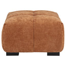 Octavia Upholstered Rectangular Ottoman Orange