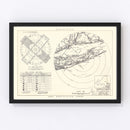 Vintage Map of the Suffolk County Air Force Base Vicinity, 1951
