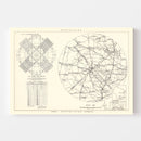 Vintage Map of the Traux field Vicinity, 1952