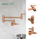 Copper Pot Filler Kitchen Faucet Wall-Mounted