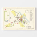 Vintage Map of Wurtsmith Air Force Base, 1952