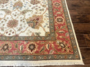 Flatweave Soumak Rug 6x9, Nourison Rug, Wool Handmade, Floral, Ivory