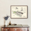 Vintage Map of Olmsted Air Force Base, 1951