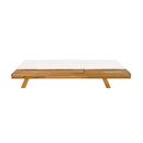 LOUNGE CHAISE SET,SPACE AVAILABLE ON ONE SIDE, ACACIA WOOD WITH WATER-RESISTANT LOUNGE CUSHIONS (CREAM & 2 INCH THICK) - MATCHING DARK GREY/LEAF COCONUT VERSION AVAILABLE