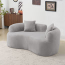 Modern Curved Loveseat