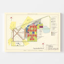 Vintage Map of Amarillo Air Force Base, 1952