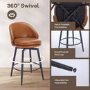 Modern Swivel Bar Stools Set of Two for Kitchen