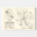 Vintage Map of the James Connally Air Force Base Vicinity, 1951