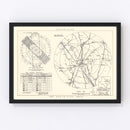 Vintage Map of the James Connally Air Force Base Vicinity, 1951