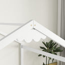 Double Twin House-Style Floor Bed with Fence, Guardrails, without door, White(Old Sku:W504P143317)