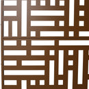 Outdoor & Indoor Privacy Screen Metal Privacy Screen 76' H×48' W, Freestanding Decorative Privacy Screen Brown Steel