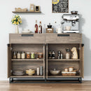 55 Inch Buffet Cabinet With 2 Drawers Modern Farmhouse