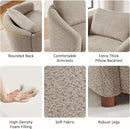 Boucle Barrel Chair Set 2 CloudSoftSherpaLounge Velvet