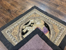 Indian Embroidery 3x3, Elephant Design, Detailed Needlepoint, Beadwork