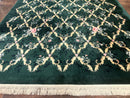 Karastan Garden of Eden Rug 8.8 x 11.8, Green Savonnerie 509/1733, Wool